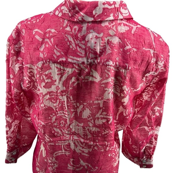 Chicos linen blend blouse jacket size 1 - Picture 4 of 11